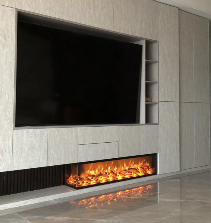 QUARTZ, semineu electric incorporabil cu 2 laturi, perfect pentru decorațiuni interioare 4 QUARTZ, semineu electric incorporabil cu 2 laturi, perfect pentru decorațiuni interioare - imagine 2