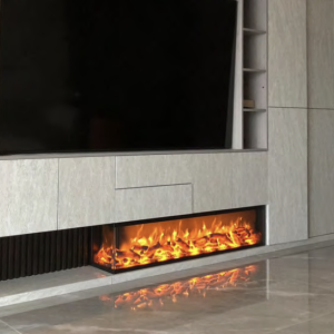 QUARTZ, semineu electric incorporabil cu 2 laturi, perfect pentru decorațiuni interioare