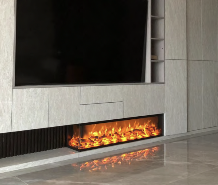 QUARTZ, semineu electric incorporabil cu 2 laturi, perfect pentru decorațiuni interioare 2 QUARTZ cover picture