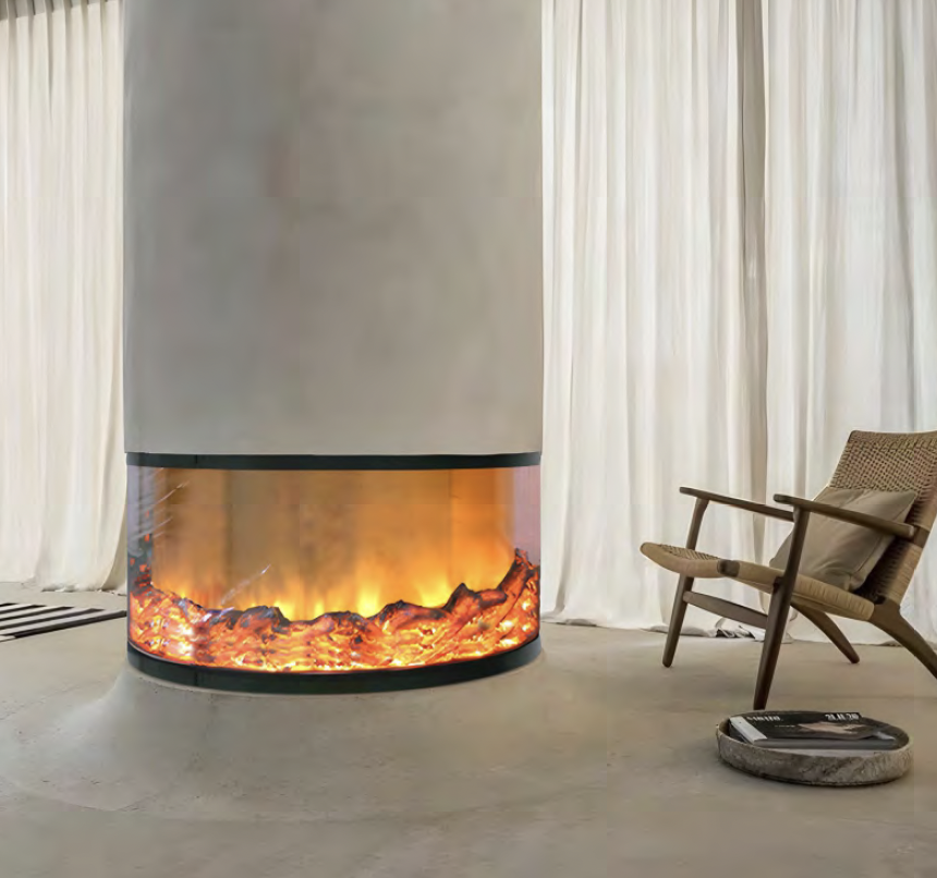 GOLD, semineu electric circular, 1 culoare, perfect pentru decorațiuni interioare 7 Screenshot 2025 10 11 at 00.22.45