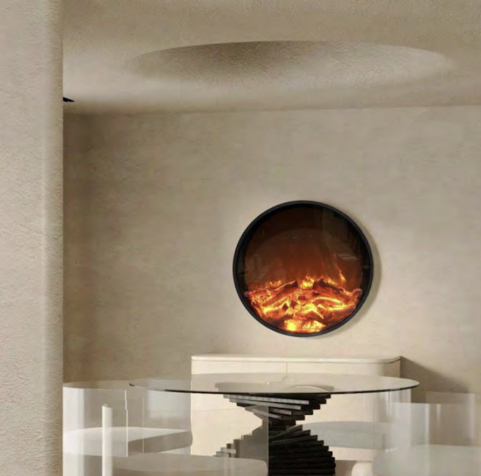 SUN, semineu electric circular, 6 culori, perfect pentru decorațiuni interioare 1 Semineu electric circular