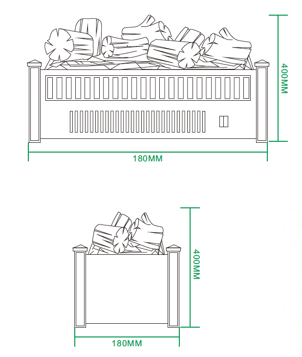 COBALT, semineu electric clasic decorativ, S4, perfect pentru decorațiuni interioare 5 Semineu Electric - clasic focar
