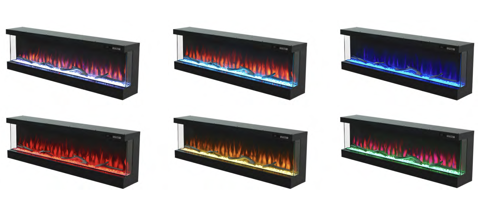 CORAL, semineu electric încorporabil, 6 culori, perfect pentru decorațiuni interioare 7 Semineu Electric - imita lemnul pe foc