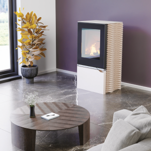 STRATO Compact, semineu pe lemne, 4 finisaje, perfect pentru decorațiuni interioare