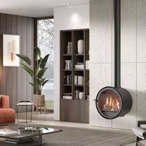 CIRCLE, semineu pe lemne, 6.6 kW, perfect pentru decorațiuni interioare