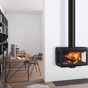 CITY, semineu pe lemne, 14.1 kW, perfect pentru decorațiuni interioare