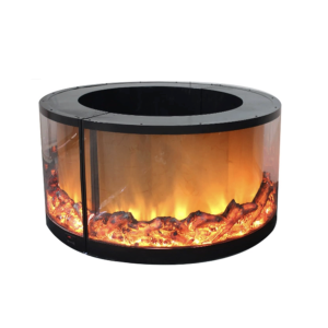 VENUS, semineu electric circular, 1 culoare, perfect pentru decorațiuni interioare