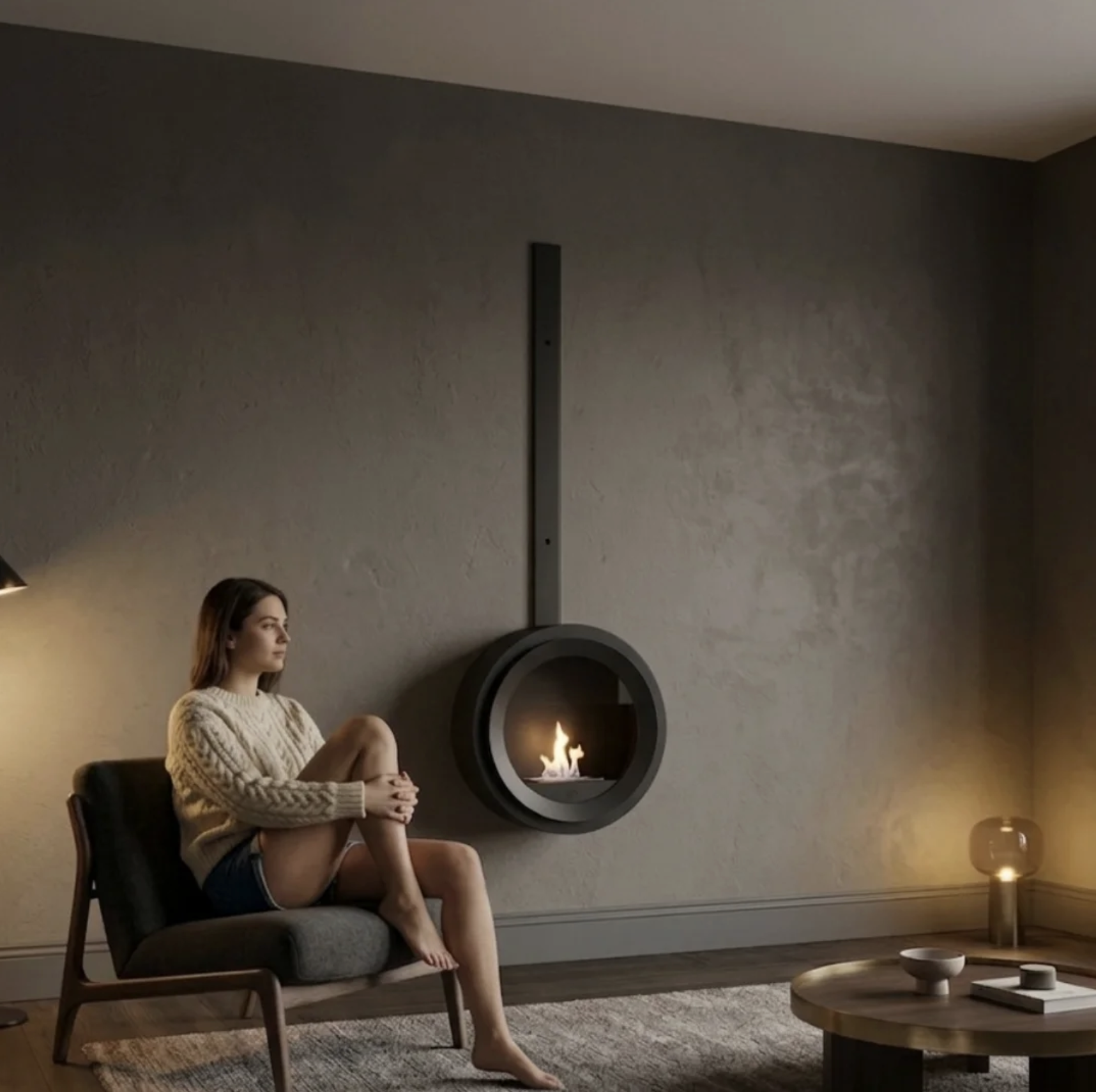 Infinity Round, semineu cu bioetanol , model 60 cm, perfect pentru interior si exterior 88 Infinity Round v9