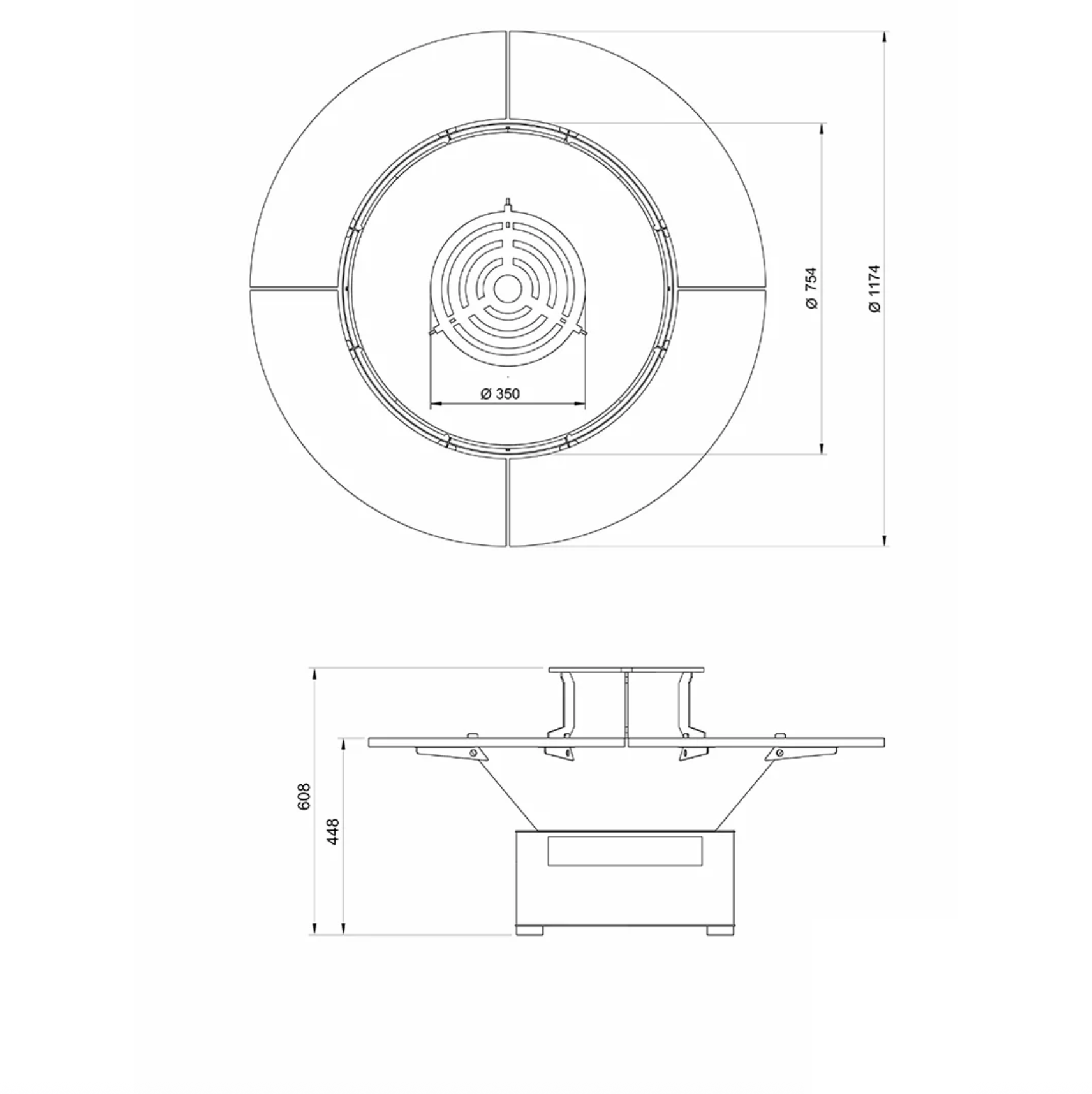 LOUNGE ROUND 75, plita pentru gradina, perfect pentru terase si gradini 211 Outdoor LOUNGE ROUND v14