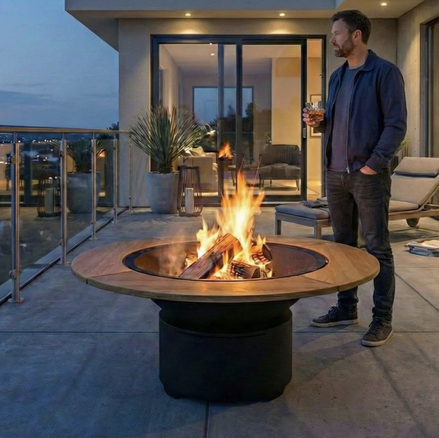 LOUNGE ROUND 75, plita pentru gradina, perfect pentru terase si gradini 201 Outdoor LOUNGE ROUND v3