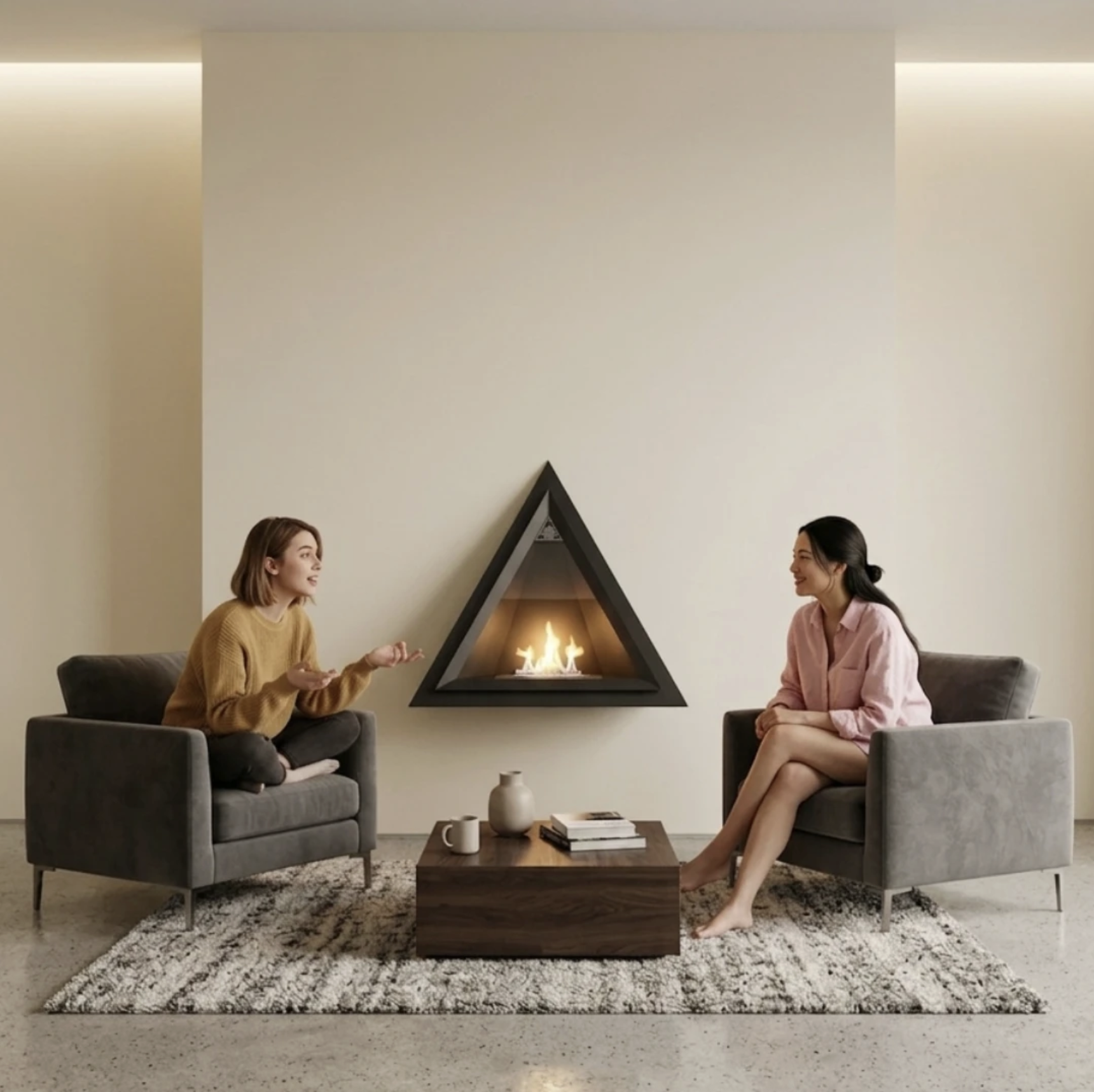 Trigon Flat, semineu cu bioetanol , model 85 cm, perfect pentru interior si exterior 163 Trigon Flat v5