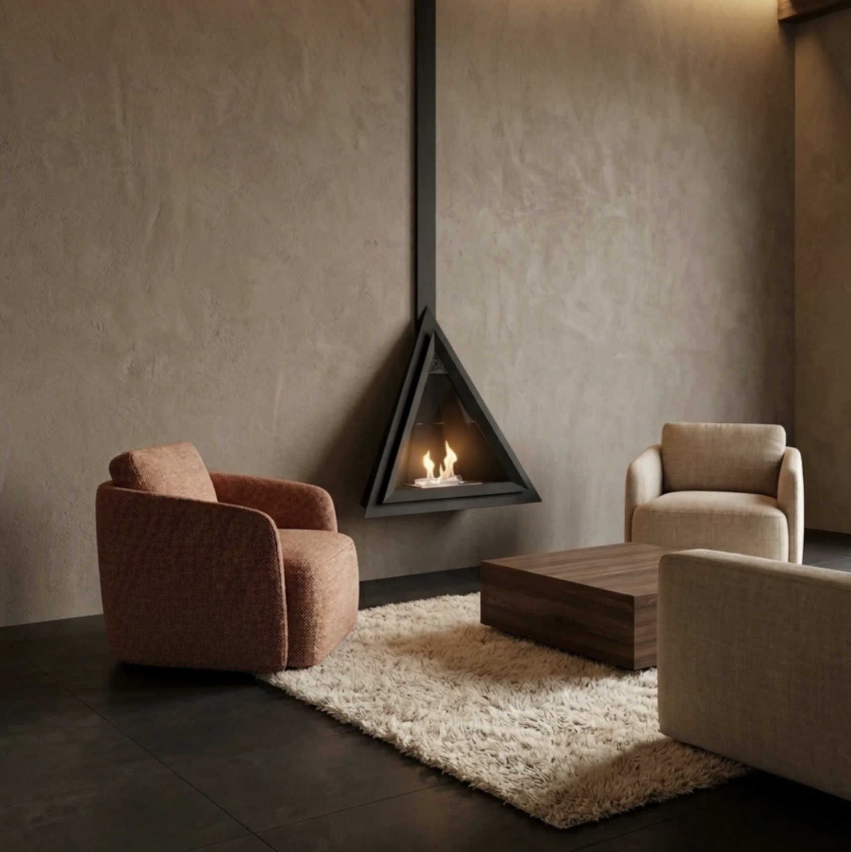 Trigon Flat, semineu cu bioetanol , model 85 cm, perfect pentru interior si exterior 165 Trigon Flat v7